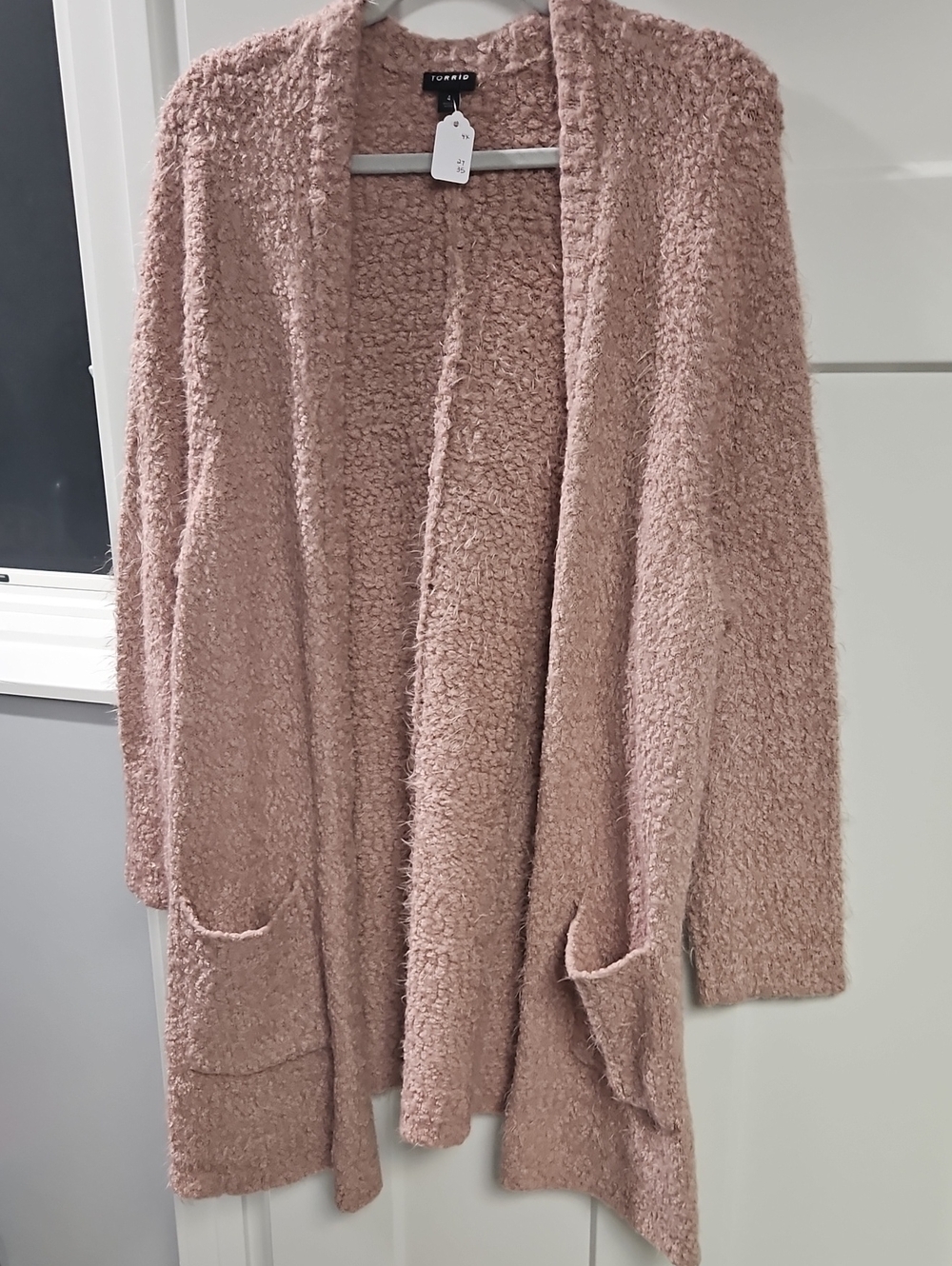 torrid Blush Pink Plush Open-Front Cardigan